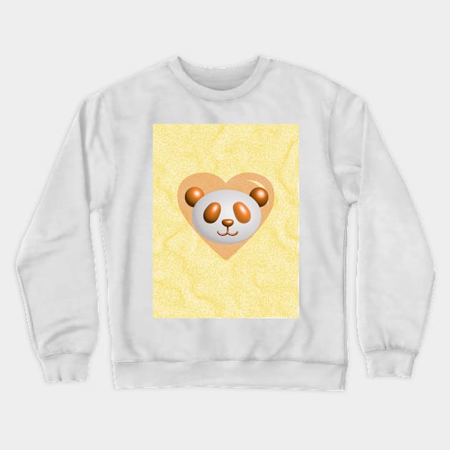 yellow panda Crewneck Sweatshirt by Christina Cho studio